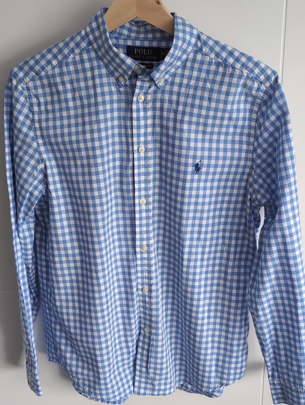 Polo Ralph Lauren Boys Blue Gingham Shirt | XL 18-20